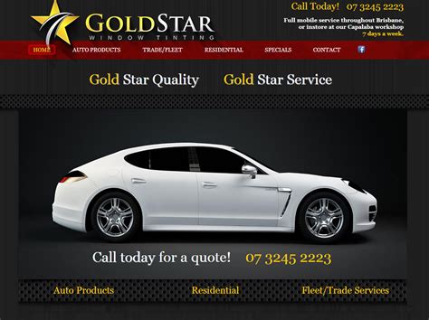 Gold Star Window Tinting Adchix Website And Graphic Design