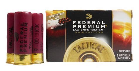 Federal Le Tactical Full Power 9 Pellet Buckshot 12 Gauge 00 Buck 5rd