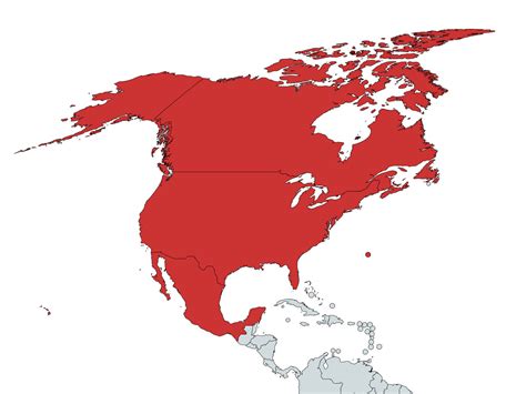 Mapa da América do Norte Mapas individuais dos Países