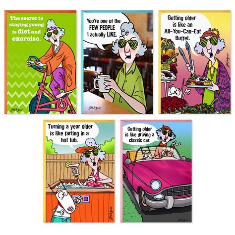 Hallmark Maxine Funny Birthday Cards Assortment 5 Cards With Envelopes