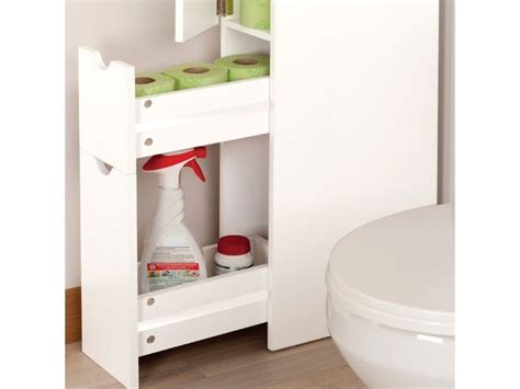 Notre guide complet pour votre meuble wc. Meuble wc étagère bois 3 portes blanc gain de place pour ...