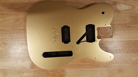 Fender Telecaster Hh Body Gold Metallic Reverb