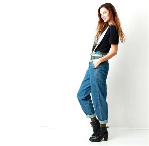 Jeans With Braces Suspenders For Women Mom Jeans Fashion
