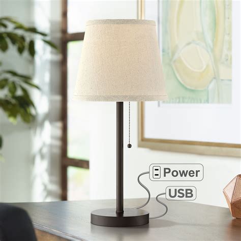 360 Lighting Modern Desk Table Lamp With Hotel Style Usb And Ac Power