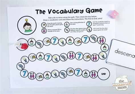 Editable Vocabulary Game The Measured Mom