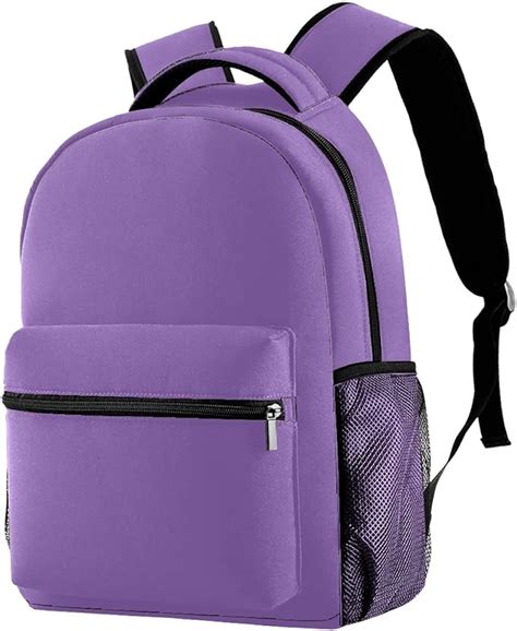 Pure Purple Color Backpack For Boysandgirls Lightweight Student School