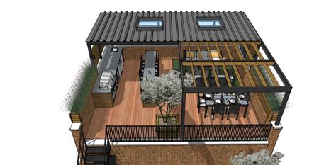 The garage is to be built at the back of the house (we have access through a back alley). Roof Deck Renovation And Modernization-Lakeview, Chicago