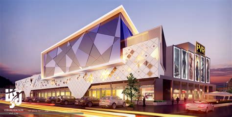 Hs3d Visualization Pvt Ltd Shopping Mall Architecture Facade