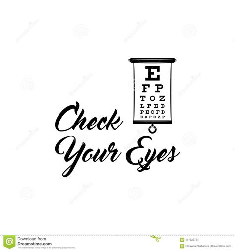 Eye Test Chart Vision Exam Optometrist Check Medical Eye Diagnostic