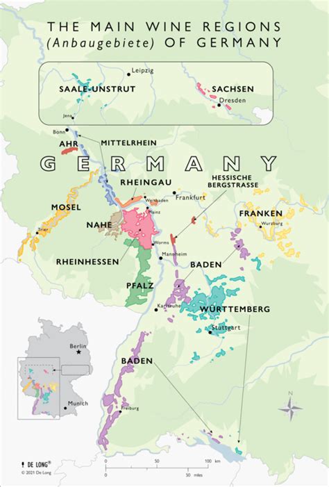 Wine Map Of The German Wine Regions