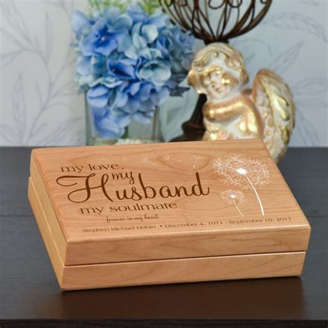 The soft and cuddly memorial gift will comfort a friend in a time of loss long after flowers have withered. My Husband Keepsake Box (With images) | Memorial keepsake ...