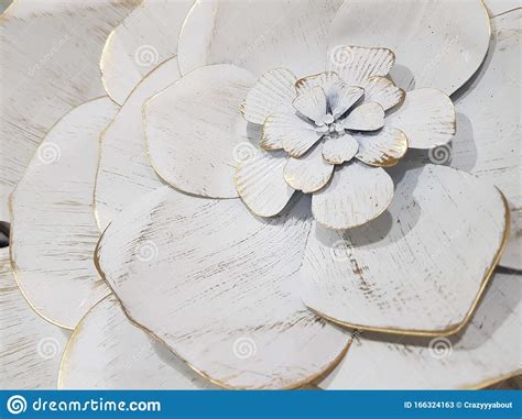White And Gold Flower Background Stock Image Image Of Decoration