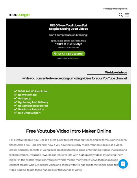 Introjungle Internets First Free Youtube Intro Maker By Walerian
