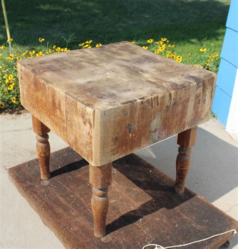 Bargain Johns Antiques Antique Maple Butcher Block Made Its Way By