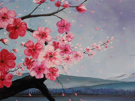 Japanese Sakura Beautiful Abstract Art Original Oil Painting Etsy