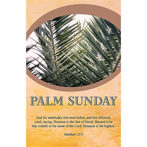 Hosanna In The Highest Bulletin Pkg 100 Palm Sunday Lifeway