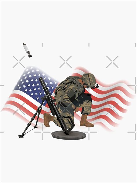 Us Gunner With M224 Mortar Sticker For Sale By Norsetech Redbubble