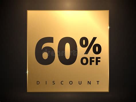 60 Off Discount Banner Special Offer Sale 60 Percent Off Sale