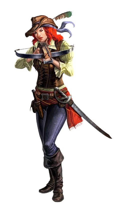 Female Human Crossbow Pirate Rogue Pathfinder Pfrpg Dnd Dandd D20 Fantasy Fantasy Female