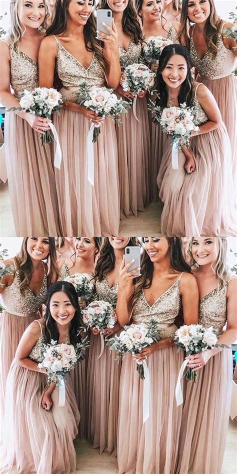 Bridesmaid Dresses Try Those Delightfully Creative Pin Example Long Gold Bridesmaid