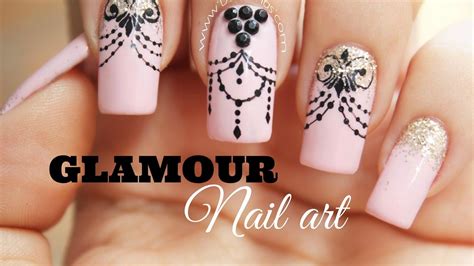 Decoración De Uñas Glamour Glamour Nail Art Youtube