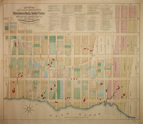 Map New York City Beekman Hill John Holmes Antique Print 1870