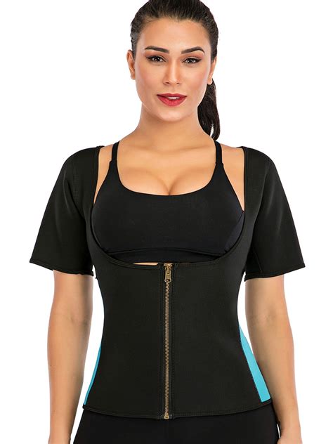 Women Sauna Neoprene Body Shaper Sweat Suit Waist Trainer Slimming Workout Vest Shapewear Top