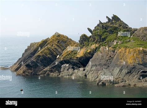 Coastal Geology Rock Formation Cliff Landscape Known As Chapel Rock At