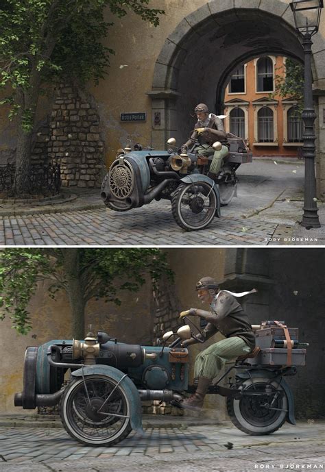 The Journey By Rory Björkman Steampunk Motorcycle Steampunk Vehicle