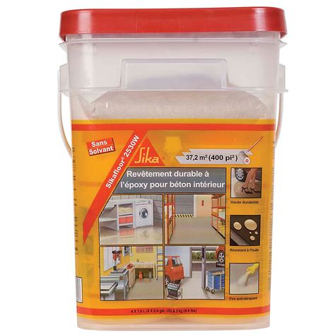 Sika Floor 2530w 2 Part Epoxy Paint Grey The Home Depot Canada