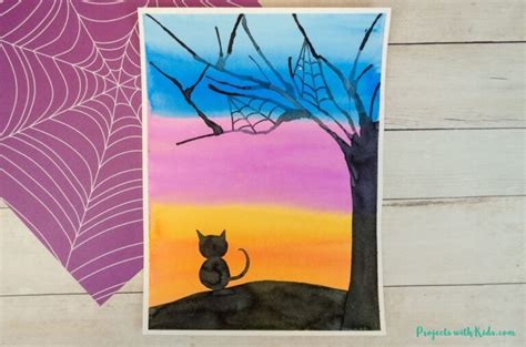 Spooky Halloween Silhouette Art Project For Kids Projects With Kids