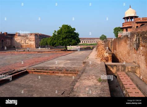 Red Fort Agra Fort Uttar Pradesh Agra District India Stock Photo