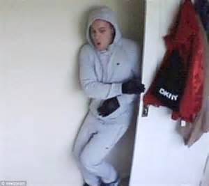Caught In The Act Burglar Is Captured On Cctv As He Creeps Into Couple