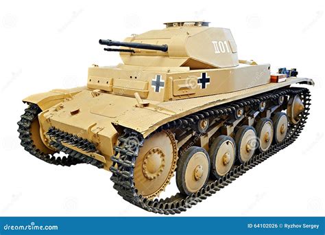 German Light Tank Panzer Ii Pzkpfw Ii Isolated White Stock Photo