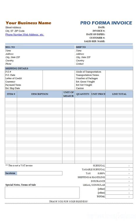Simple Proforma Invoicing Sample Invoice Format Invoice Template