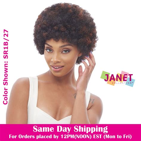 Afro Wig 100 Human Hair Wig Curly Afro Hair Full Cap Janet Collection Ebay 100 Human