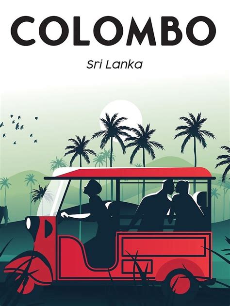 Colombo Sri Lanka Poster Illustration Sri Lanka Illustration Art