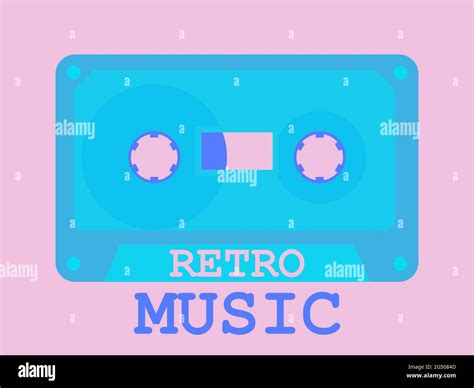 Retro Music Cassette Icon Audio Cassette 80s Style Music Cassette For