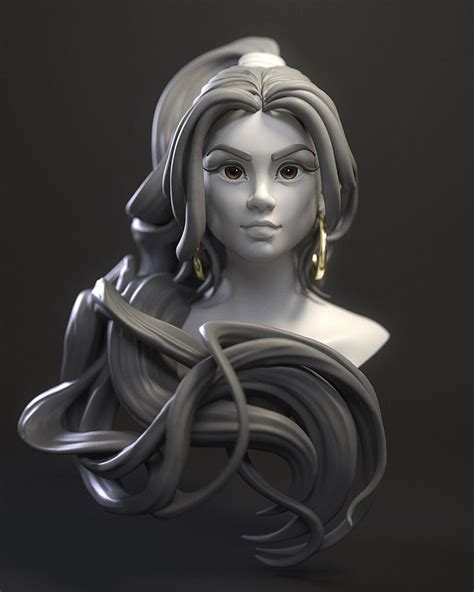 Girl Made With Nomadsculpt Doczenith Digital Artwork Statue