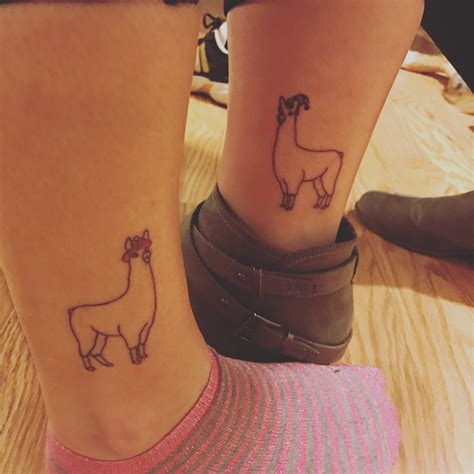 Llamas With Hats Tattoo Tattoos Matching Tattoos Llamas With Hats