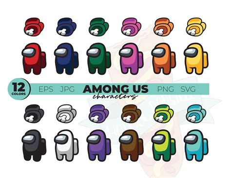 Among Us Svg Instant Download Video Game Silhouette Among Us Svg Cut