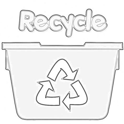 Garbage Coloring Trash Bin Drawing Pages Preschool Sheet Printable