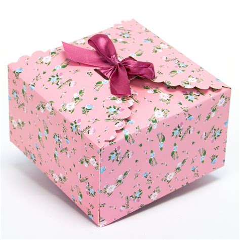 12 Ct Large T Favor Boxes Gable Boxes With Satin Ribbons 400gsm