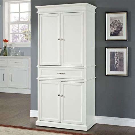 What types of bathroom cabinets & storage does the home depot carry? Crosley Parsons White Storage Cabinet-CF3100-WH - The Home ...
