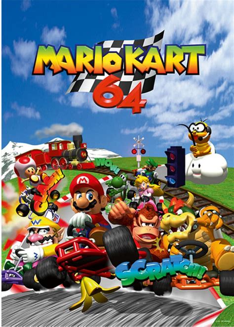 Mario Kart 64 Promotional Poster Etsy Uk