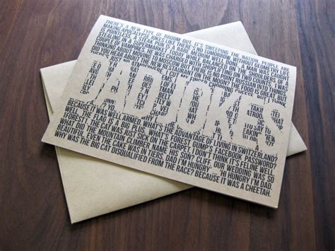 While they're overwhelmed with love, and having a panic attack about college, you can get crafting on the perfect gift to soothe the nerves, show how much you care… and maybe throw in some instructions on how to put on the diaper the right way around. 25 hilarious Father's Day cards without a single reference to lawnmowers or golf. | Cool Mom Picks