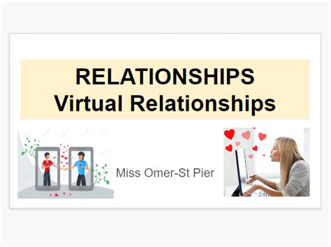 Relationships 9 Virtual Relationships Teaching Resources