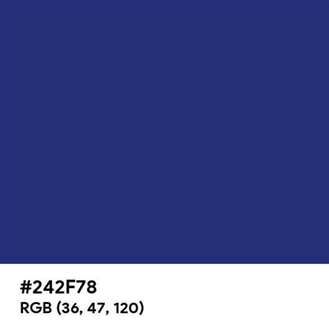 Faded Navy Color Hex Code Is 242f78