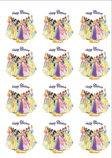 disney princesses personalized edible print premium cake topper frosti edible toppers and more