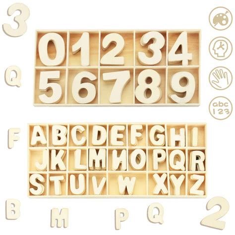 Buy Favengo 216 Wooden Letters And Numbers Set Smooth Capital Letters